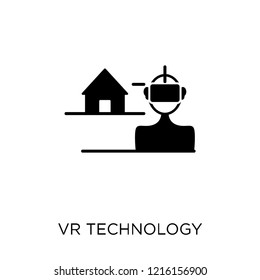 VR technology icon. VR technology symbol design from Smarthome collection. Simple element vector illustration on white background.