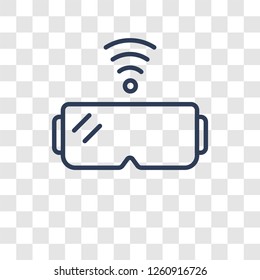 VR technology icon. Trendy VR technology logo concept on transparent background from Smarthome collection