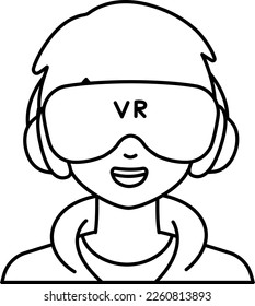 VR Technology Student User man boy avatar persona social Line Style