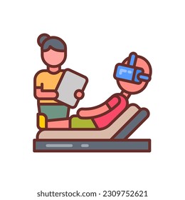 Icono de tratamiento VR en vector. Ilustración