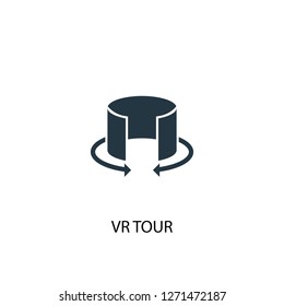 VR tour icon. Simple element illustration. VR tour concept symbol design. Can be used for web and mobile.
