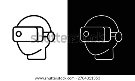 vr Two-tone version in black and white background