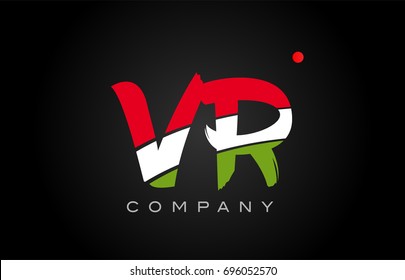 VR V R letter logo combination alphabet vector creative company icon design template modern