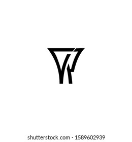 VR V R Logo Design Vector Template