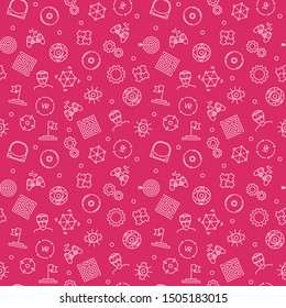 VR vector creative pattern. Virtual Reality outline seamless background