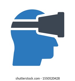 VR vector glyph colour icon