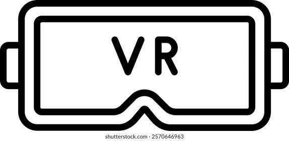 Vr vector icon. Can be used for printing, mobile and web applications.