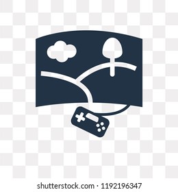 Vr vector icon isolated on transparent background, Vr transparency concept can be used web and mobile