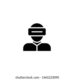 VR vector icon. Virtual Reality Icon. VR headset, Augmented reality icon. Trendy Flat style for graphic design, Web site, UI. EPS10. Vector illustration