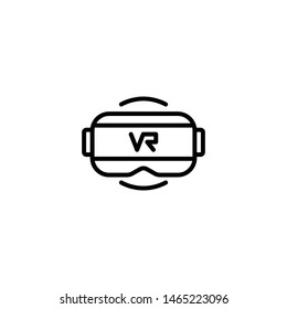 VR vector icon. Virtual Reality Icon. VR headset, Augmented reality icon. Trendy Flat style for graphic design, Web site, UI. EPS10. Vector illustration