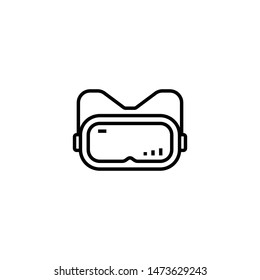 VR vector icon. Virtual Reality Icon. VR headset, Augmented reality icon. Trendy Flat style for graphic design, Web site, UI. EPS10. Vector illustration