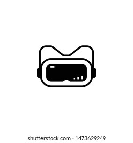 VR vector icon. Virtual Reality Icon. VR headset, Augmented reality icon. Trendy Flat style for graphic design, Web site, UI. EPS10. Vector illustration