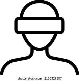 VR Vector illustration on a transparent background.Premium quality symmbols.Stroke vector icons for concept and graphic design.