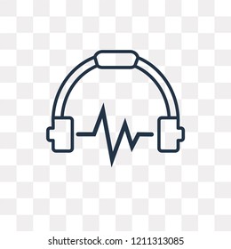 Vr vector outline icon isolated on transparent background, high quality linear Vr transparency concept can be used web and mobile