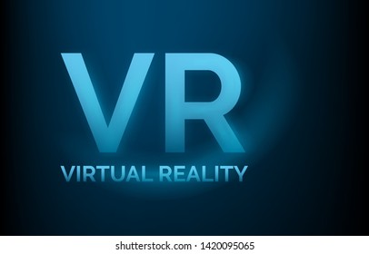 VR virtual reality banner, technology concept, low poly, vector illustration.