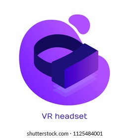 VR Virtual reality glasses icon, vector logo. Flat design style. Modern vector illustration.