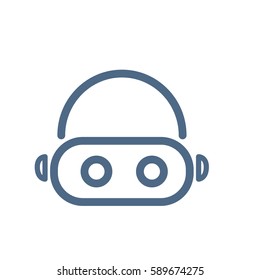 VR Virtual reality glasses simple vector flat icon