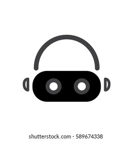 VR Virtual reality glasses simple vector flat icon