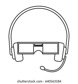 VR Virtual reality glasses simple vector flat icon