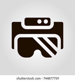 VR (virtual reality) mask isolated flat vector icon.