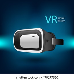 VR virtual reality simulator device by illustration in vector eps10