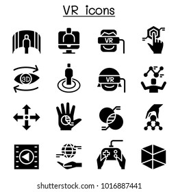 VR , Virtual Technology icon set 