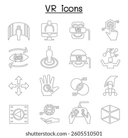 VR , Virtual Technology icon set