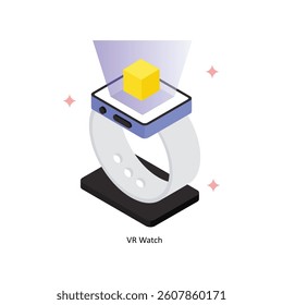 VR Watch Concept isometric Style Illustrations. Eps 10 File
