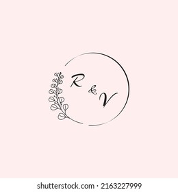 VR wedding logo letters in high quality professional design that will print well across any print media
