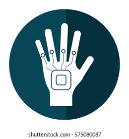 vr wi glove digital icon shadow