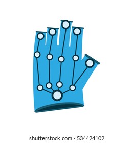 vr wired glove interaction 3d vector illustration eps 10