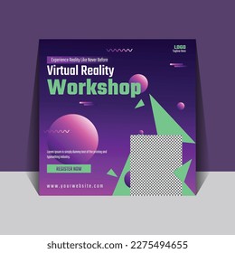 VR Workshop Social Media-Postbanner-Vorlage