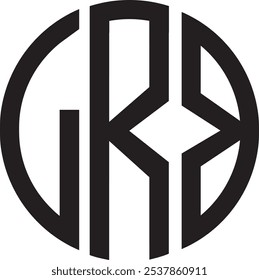VRB Circle logo design, icon, symbol, vector file 