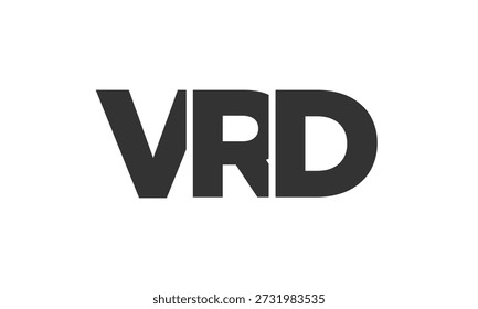 VRD logo design template with strong and modern bold text. Initial based vector logotype featuring simple and minimal typography. Trendy company identity ideal for businesses brand presence.