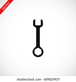Vrench key sign icon, flat design best vector icon