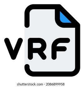 VRF file extension indicates to your device which app can open the file