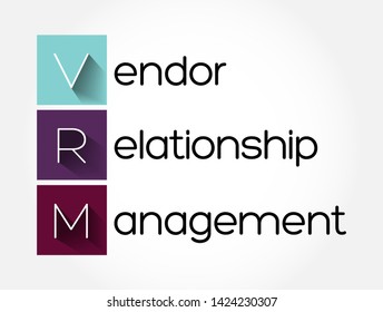 VRM - Vendor Relationship Management acronym, business concept background