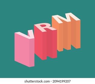 VRM (Vendor Relationship Management) Acronym- Vector Illustration