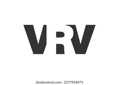 VRV logo design. Initial letter V R V bold font style for tech startups, consulting, corporate branding. Creative company name, headlines typography identity, trendy logotype. Vector illustration.