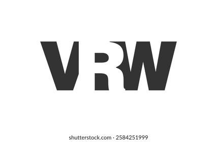 VRW logo design. Initial letter V R W bold font style for tech startups, consulting, corporate branding. Creative company name, headlines typography identity, trendy logotype. Vector illustration.