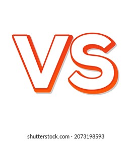 Vs 3d Text - Cartoon Style 3d Vs Text Png Versus