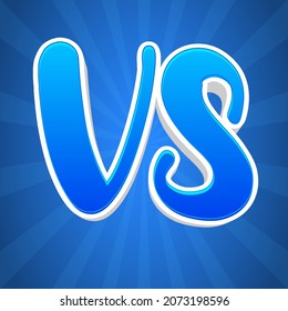 Vs 3d Text - Cartoon Style 3d Vs Text Png Versus