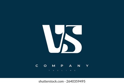 VS Abstract Geometric Logo Design. Modern and elegant logo design with simplistic typography elements, showcasing branding excellence.