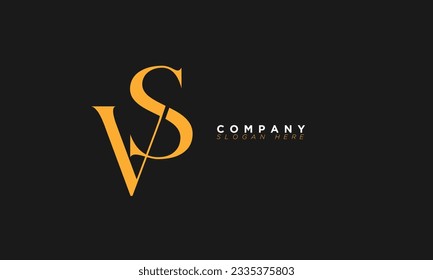 VS Alphabet letters Initials Monogram logo SV, V and S