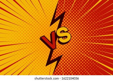 Vs background. Pop art design. 