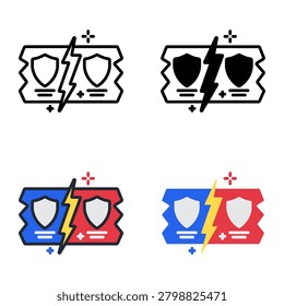VS Battle Panel is a graphic element highlighting competition between opposing teams or players.