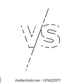 VS company linked letter logo,Lline art vector illustration.