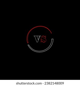 VS creative modern letters logo design template