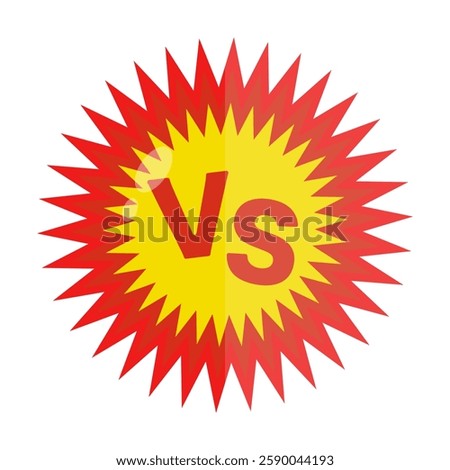 VS emphasis icon. Battle or confrontation. Vector.