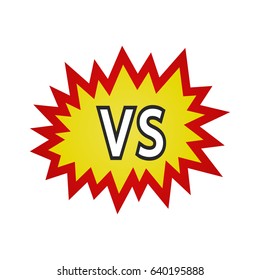 VS, explosion, icon. Graphic template. Vector illustration